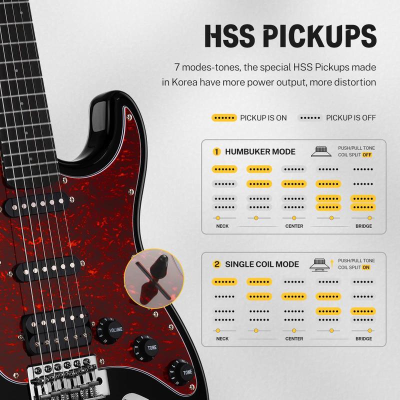 Guitarra elétrica Donner Designer Series DST-200 Void Black